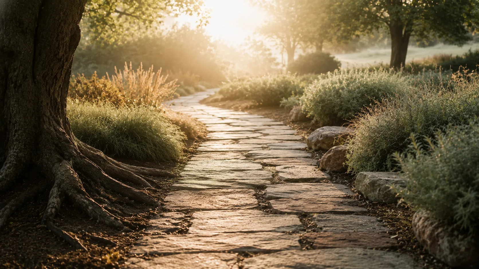Weg im Morgenlicht